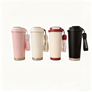 Gobelet isotherme en acier inoxydable 316 à double paroi avec isolation sous vide, tasse à café, cadeau d'affaires avec poignée et sangle - Product Image 1