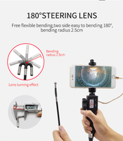 Endoscope flexible articulé bidirectionnel RALCAM avec caméra à objectif de 5,5 mm, protection contre les hautes températures, endoscope pour téléphone portable
