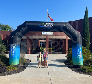 <span class=keywords><strong>Portique</strong></span> publicitaire d'entrée de début de porte de course gonflable avec logo personnalisé pour événements sportifs, accessoire avec souffleur d'air inclus - Product Image 4