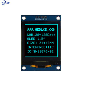 Nhà máy bán 1.50 "128128 128x128 OLED hiển thị Module bule màu trắng màn hình Bảng điều chỉnh sh1107g 4pin I2C giao diện 16 màu xám quy mô - Product Image 2
