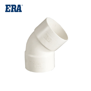 Accessoires de gouttière de toit en <span class=keywords><strong>PVC</strong></span> ERA Construction Material 110 mm, <span class=keywords><strong>coude</strong></span> à 45 degrés avec certificat DVGW - Product Image 1