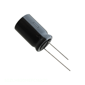 Condensador Original 50ZLH820MEFC16X20 CAP ALUM 820UF 20% 50V RADIAL TH de Orificio Pasante 820 uF - Product Image 1