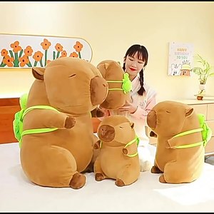 Peluche di Capibara Morbidi e Carini, Design Creativo, Cuscini per Bambini, Zaini a Forma di Animale, Giocattoli in Peluche - Product Image 5