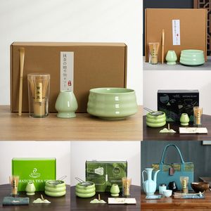 Chất lượng cao biểu tượng tùy chỉnh hộp gỗ giá tốt Chasen Matcha <span class=keywords><strong>Whisk</strong></span> Set với bát Gốm - Product Image 3