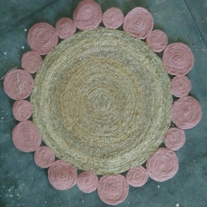 Tapis réversible tressé à la main en jute et laine pour salon, chambre d'enfant, nouveauté, adulte, en polybag, uni, revêtement de sol, Uttar Pradesh 10F - Product Image 2