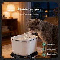 Fontaine à eau sans fil pour chat de 3,2 L, fontaine à eau automatique pour animaux de compagnie, distributeur d'eau intelligent pour chien avec base détachable