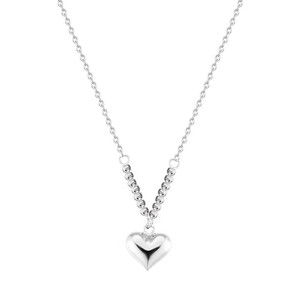 925 Sterling Silver Heart Necklace White Gold Plated Copper Lucky Charm Pendant For Women Gift Minimalist Clavicle Chain - Product Image 5