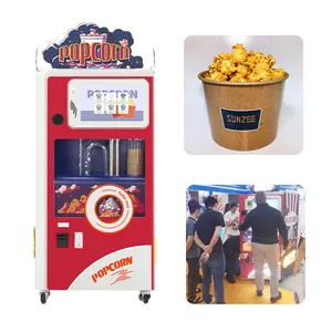 Pasokan pabrik mesin pembuat Popcorn peralatan otomatis otomatis penjual makanan ringan
