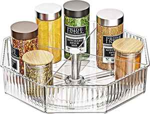 Transparent Lazy Cabinet Carousel Organizer,Spice Rack Rotating Organizer Seasoning Storage <b>for</b> Cabinet Storage - Product Image 3