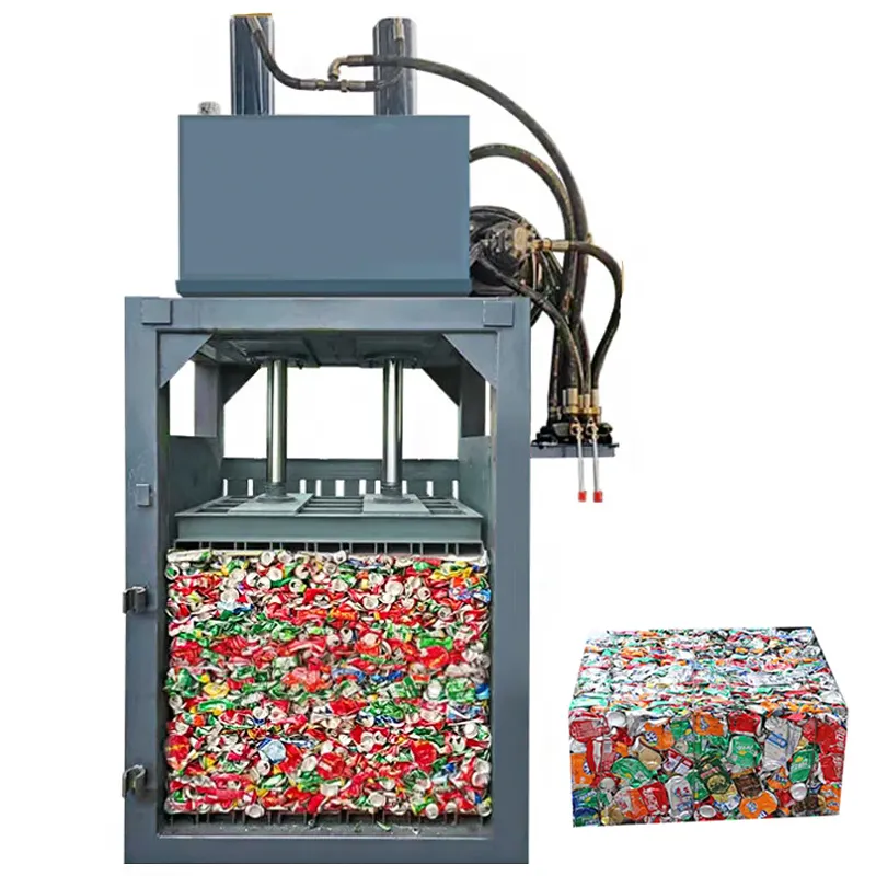 Máquina de compresión de prensa de pacas, papel de cartón usado, máquina de embalaje hidráulica de cartón
