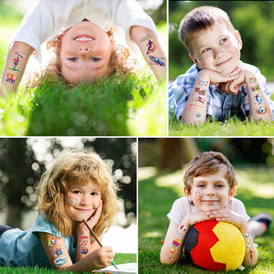 Autocollant de tatouage de football résistant à l'eau, transfert d'eau imprimé, événements sportifs, club, carnaval, fête, corps européen, visage, 1 à 3 jours - Product Image 3