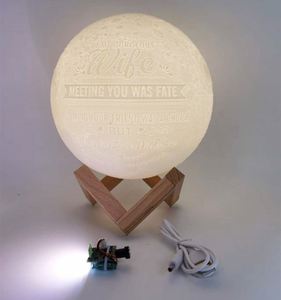 2023 Upgrade Model Moon Lamp Circuit Board 3 Colors Touch Switch Moon <b>Light</b> Base with <b>Usb</b> Cable - Product Image 6