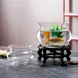 Machine Geblazen Kantoor En Thuis Glas Vis Kom Tafel Aquarium - Product Image 1
