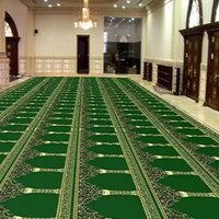 Tapis de prière linéaire sur mesure de largeur standard, absorption acoustique, mur à mur, directement de l'usine, pour projets commerciaux de mosquées