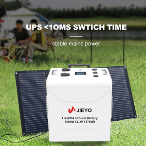 5000W Draagbare Energie Centrale 5376Wh 51.2V LiFePO4 Zuivere Sinusgolf Buiten Mobiele Zonnegenerator Auto Noodstroomvoorziening <span class=keywords><strong>Trolley</strong></span> - Product Image 2