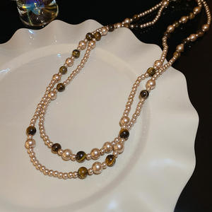 Nueva joyería de moda de alta calidad collar de temperamento largo de perlas multicapa para mujer - Product Image 2