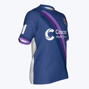 ผู้ผลิตเสื้อฟุตบอลชายแบบขายส่ง ปรับแต่งได้ตามต้องการ ผลิตด้วยเทคนิค Sublimation OEM ผ้าโพลีเอสเตอร์แบบ Interlock สั่งทำได้รวดเร็ว - Product Image 4