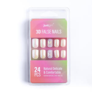 Faux ongles avec colle, pour filles et adolescentes, 1/24 pièces, décorations pour Nail Art, couleur unie, givrée mat, couverture complète - Product Image 3