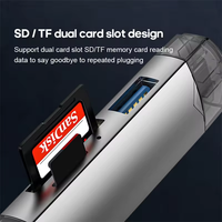 Lector de Tarjetas OTG 6 en 1, Adaptador USB3.0 a Tipo C, Unidad Flash USB, Lector de Tarjetas de Memoria Inteligente, Lector de Tarjetas TF, Mini SD