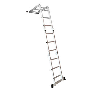 سلم قابل للطي 4×5 بطول 5 أمتار من الألومنيوم متعدد الأغراض للاستخدام الصناعي والتجاري والمنزلي والسوبر ماركت والديكور، بيع مباشر من المصنع - Product Image 3