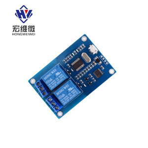 Module de relais Hongwei Micro 2 canaux 5V avec interface USB, carte de commande de relais - Product Image 1