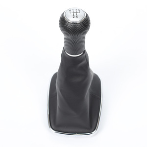 Car <b>Gear</b> <b>Knob</b> Leather Shift <b>Knob</b> Black Ergonomic Volkswagen Fitment QZXN D05 - Product Image 1