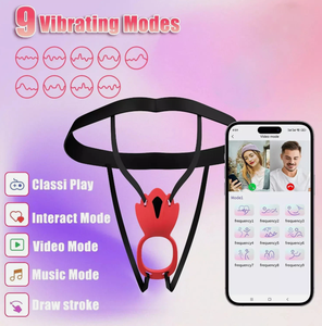 Calzones con Control Remoto por Aplicación, Recargables por USB, Impermeables, Sin Látex, con Diseño de Mariposa, para Mujer, con Vibración Intensa - Product Image 3
