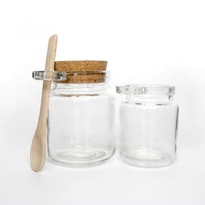 Récipient en verre pour poivre et sel d'épices, vente en gros, vide, emballage de thé, avec liège et cuillère, 250ml - Product Image 4