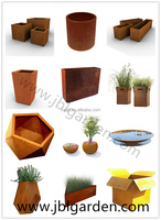 Jardinières modernes en acier Corten pour la maison et le jardin avec finition pré-rouillée
