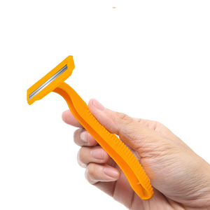 Rasoir réutilisable de chrome d'acier inoxydable de Style traditionnel double poche en vrac carte suspendue épilation de visage rasoir jetable de rasage - Product Image 1