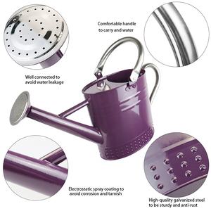 <span class=keywords><strong>Arrosoir</strong></span> de jardin vintage en acier allié de zinc durable de 1 gallon, couleur violette, pour plantes d'extérieur et d'intérieur - Product Image 3