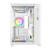 AntarcChill Custom Gaming PC Computer Case Bag Mid Tower Micro ATX Case Curved Tempered Glass Front and Side Panel Pc Cabinet
