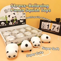 Jouet anti-stress en plastique de haute qualité, mignon panda à rebond lent, avec musique, pour adolescents, idéal pour la promotion et la décompression