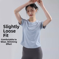 Ropa Deportiva de Secado Rápido para Mujer, Ropa de Fitness Transpirable, Ropa de Yoga de Manga Corta de Alta Gama