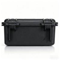 Boîte à outils portable en plastique noir PP IP67 étanche et antichoc avec mousse découpable, personnalisable OEM