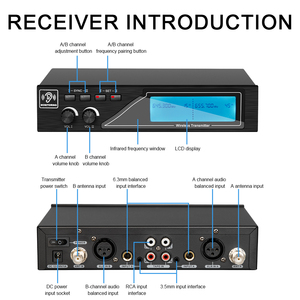 Système de monitoring intra-auriculaire sans fil UHF stéréo professionnel JR21 pour instruments de scène et voix - Product Image 4