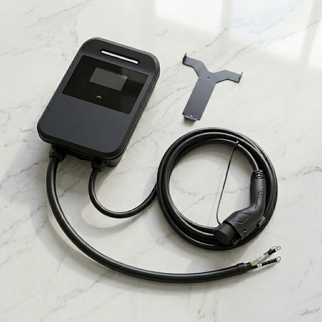 48A Level 2 EV Charger 11kW 240V J1772 Smart Home Charging Station with App Control 7''/4.3'' Screen Optional