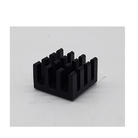 Mini dissipateur thermique anodisé noir 14*14*08mm