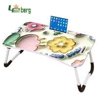 Mesa de estudio plegable para niños con estampado de dibujos animados en 3D, mini escritorio plegable para ordenador, escritorio plegable para ordenador, cama, escritorio para ordenador, 60x40cm