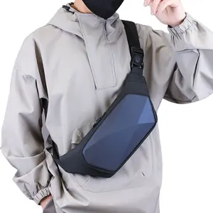 Custom Logo Waterproof Hardshell Urban Phone Crossbody Chest Bum Everywhere Belt Sling Waist <strong>Bag</strong> Fanny Pack for <strong>Men</strong> - Product Image 4