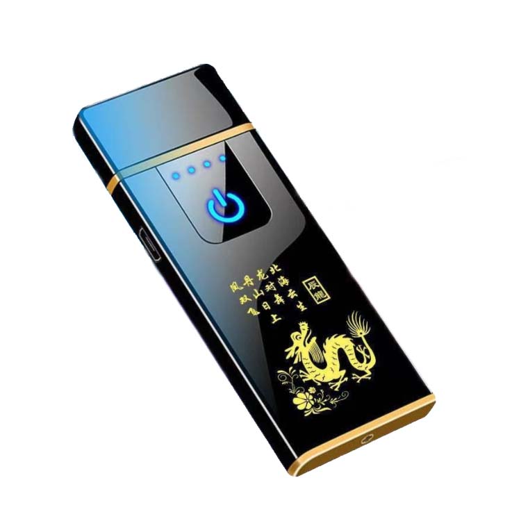 Оптовая продажа, перезаряжаемая Электронная зажигалка с USB, ветрозащитная двойная дуга для рождественских и подарочных наборов на День благодарения