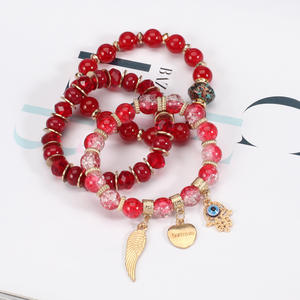 Fashion <b>Beaded</b> <b>Bracelets</b> Set With Wings Heart Evil Eye Charms For Women Gift Jewelry 2022 - Product Image 4