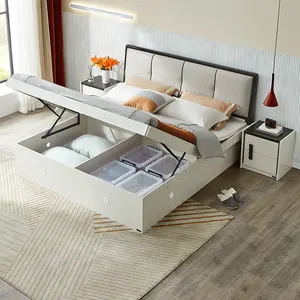 Uanu-muebles de dormitorio multifunción, cama moderna con cajones de almacenamiento, 122702 Q.