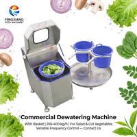 FZHS-15 Commerciële Spinnerdroger 250~400kg/u RVS Salade & Gesneden Groenten Centrifugaal Droger Met Mandjes
