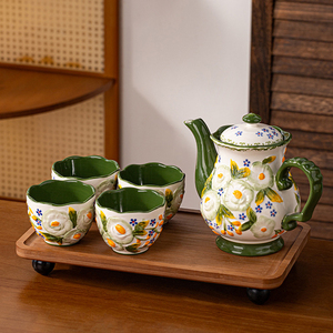 New Product Polish Ceramic <b>Tea</b> <b>Set</b> with Teapot Vintage Flower Afternoon <b>Tea</b> <b>Set</b> - Product Image 6