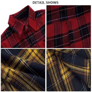 봄 가을 어린이 소년 버튼 다운 셔츠 사용자 정의 크리스마스 캐주얼 긴 소매 면 아이 플란넬 격자 무늬 셔츠 - Product Image 3