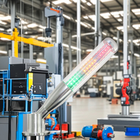 Feu de signalisation LED RYG certifié CE ONN M4S-A 24V DC avec avertisseur sonore et clignotant, indice de protection IP50, angle de vision 360° pour machine CNC, corps en aluminium
