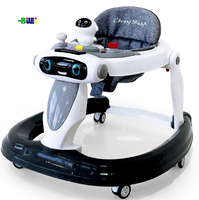 Déambulateur musical multifonctionnel OEM en gros pour bébé, anti-jambes en O, avec roues, pour apprendre à marcher et passer du position assis au position debout, pour enfants
