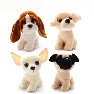 2021 mini doux chiot chien chihuahua carlin peluche chien jouet