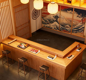 Personalización de fábrica Estilo retro <span class=keywords><strong>Taberna</strong></span> Café Tienda de postres Tienda de <span class=keywords><strong>sushi</strong></span> Bar Restaurante Mostrador de recepción - Product Image 4